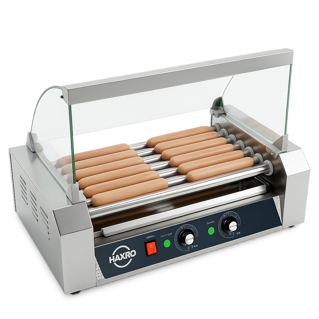 HAXRO Hotdog Grill 7 Rollers Commercial Hot Dog Machine