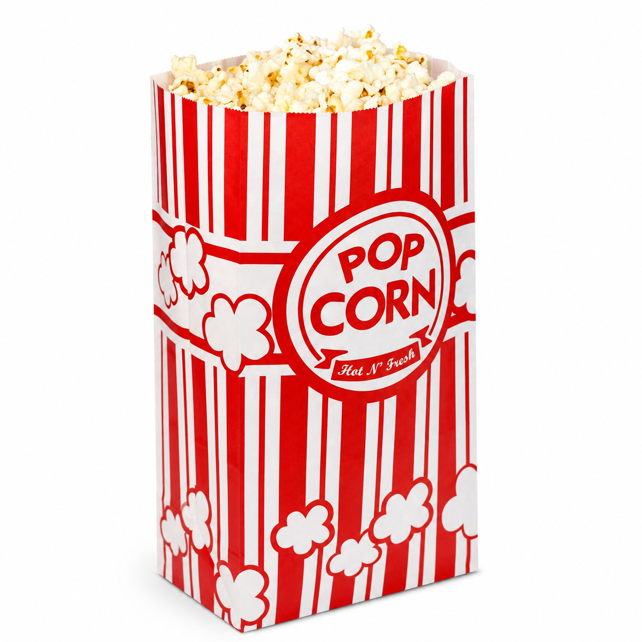 DEXLO 130oz Single Ply Popcorn Bags - Pack of 500