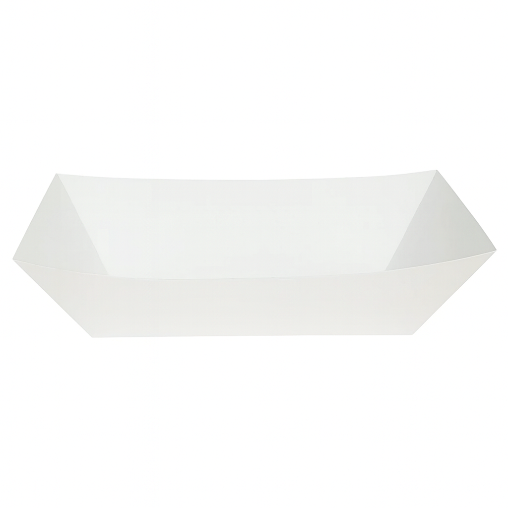 Gold Medal Medium plain white Food Trays - 250/Pack