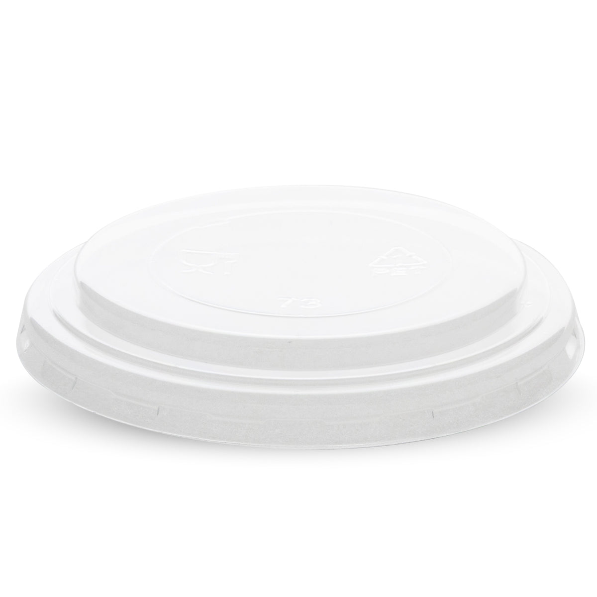 Clear RPET ice cream lids in domed and flat styles, designed to fit 100ml (3.5oz) containers; ideal for sealing frozen desserts like ice cream or gelato for takeaway, delivery, or display.