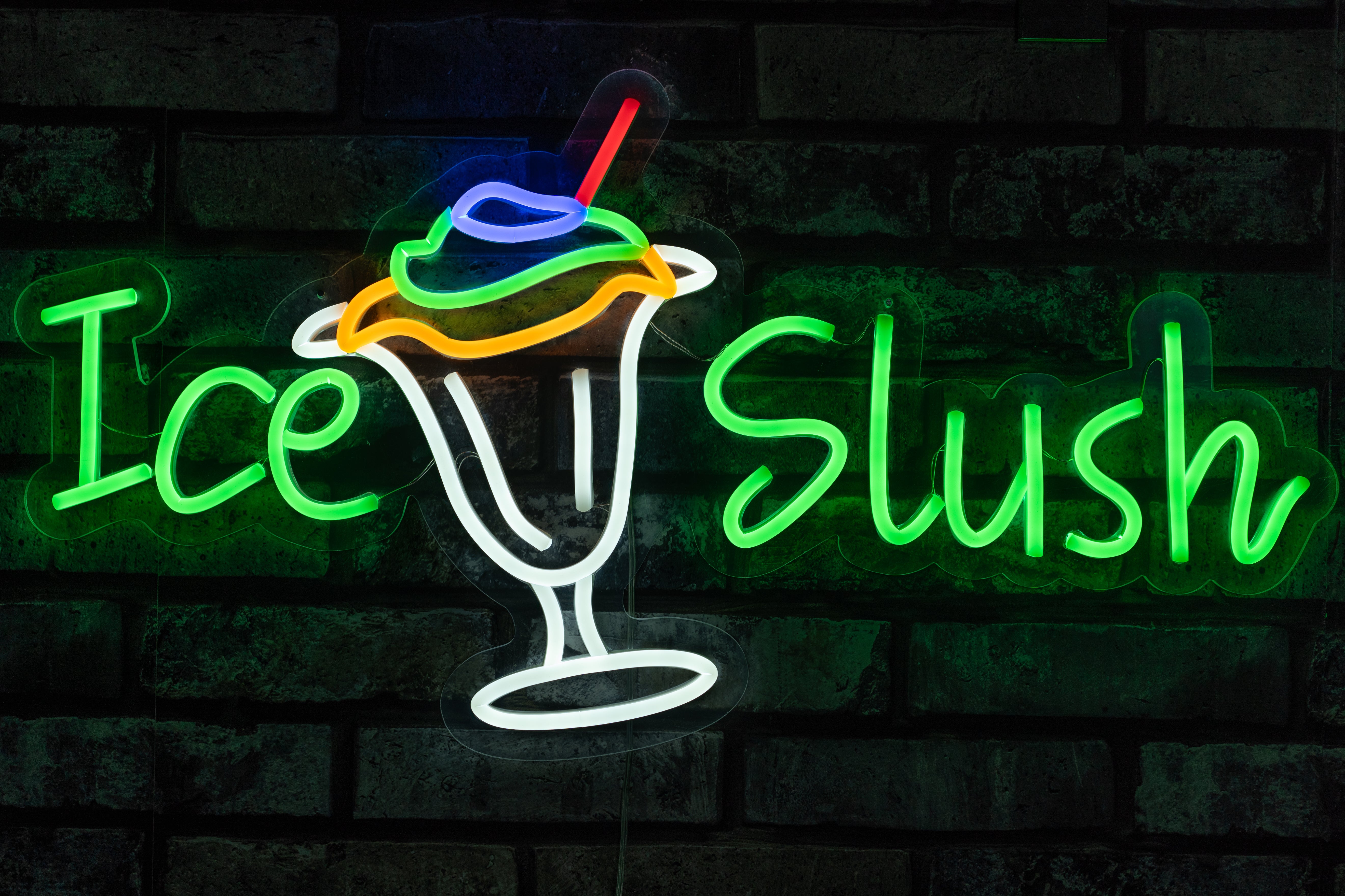 Shell Slushie Sign DEXLO Slush Neon Style LED Sign