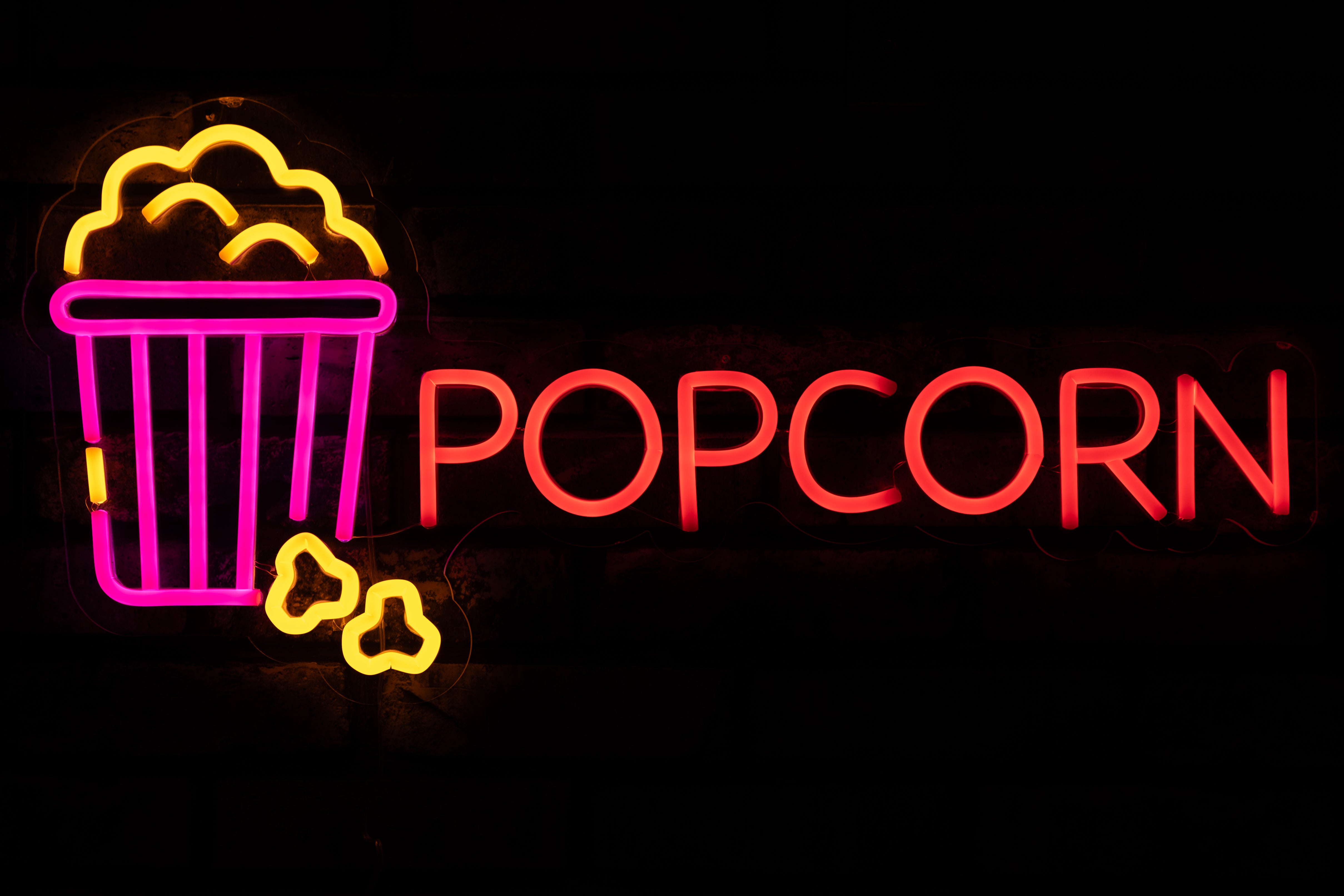 Popcorn Neon style LED light up sign