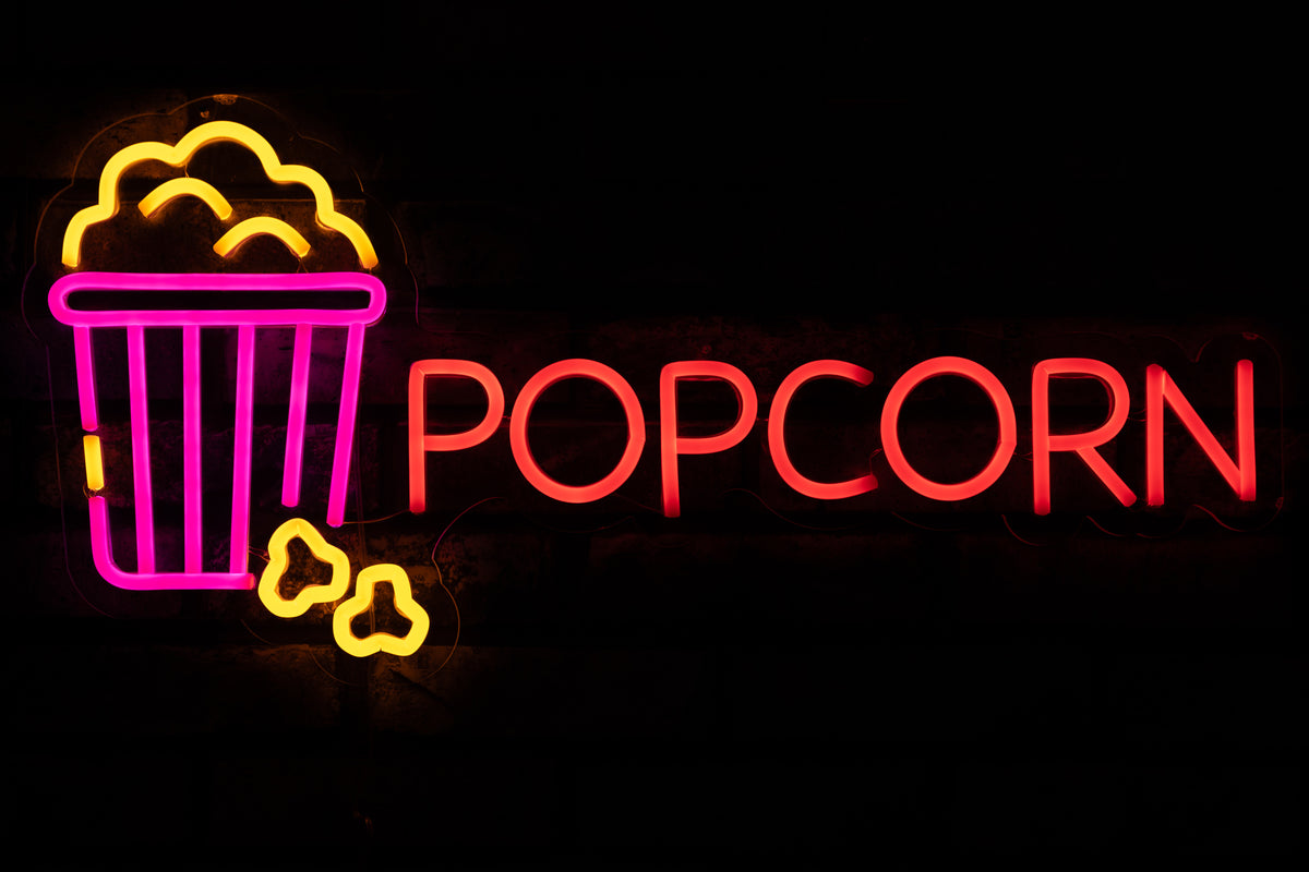 DEXLO Popcorn Neon style LED light up sign