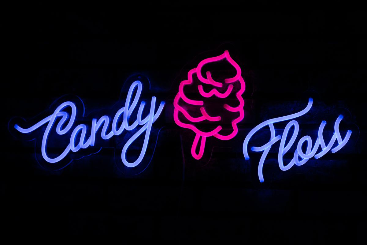 DEXLO Candy Floss Neon Style Led Light Up Sign