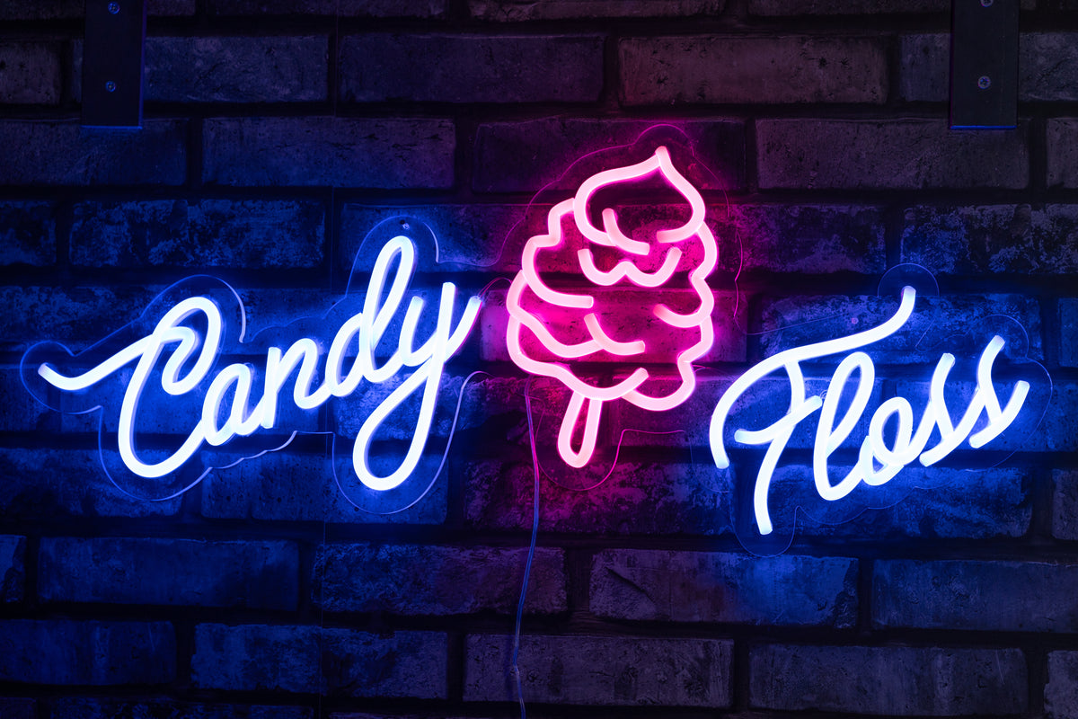 DEXLO Candy Floss Neon Style Led Light Up Sign