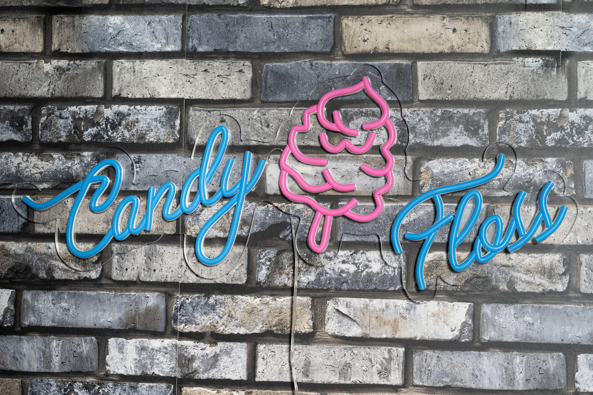 DEXLO Candy Floss Neon Style Led Light Up Sign