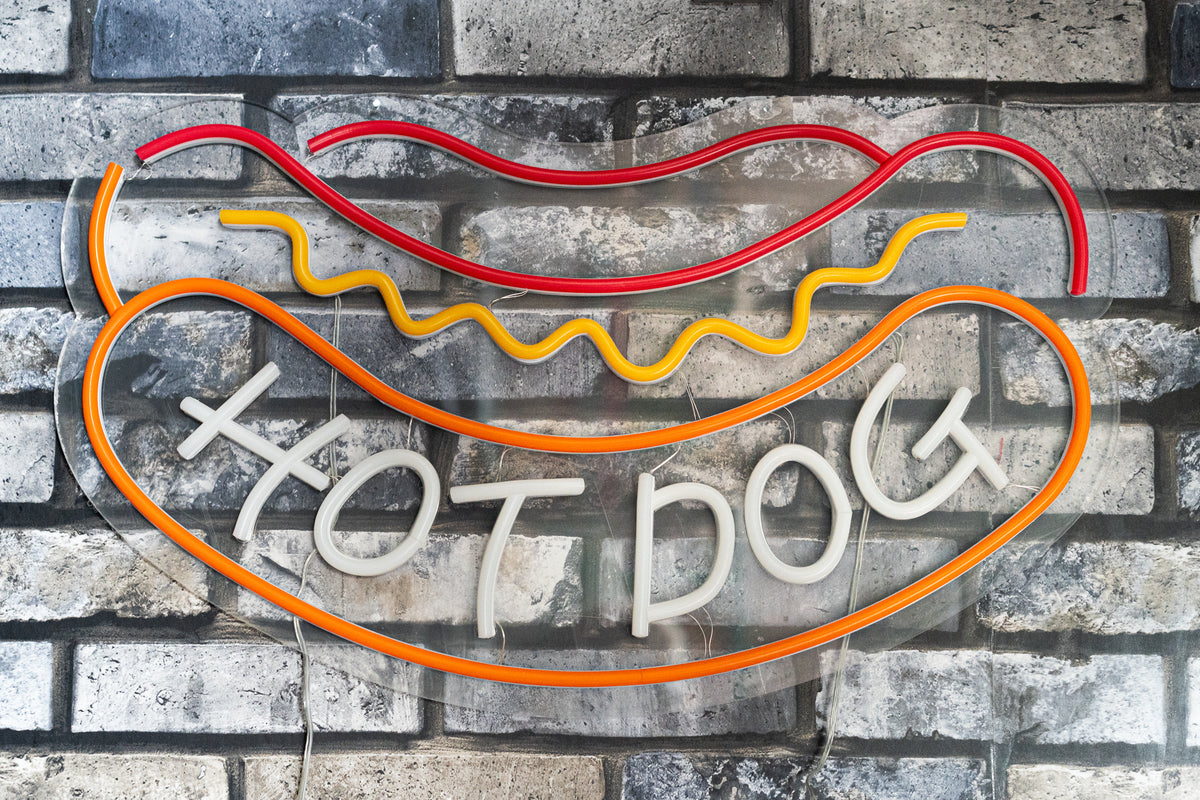 DEXLO Hotdog Neon style LED light up sign