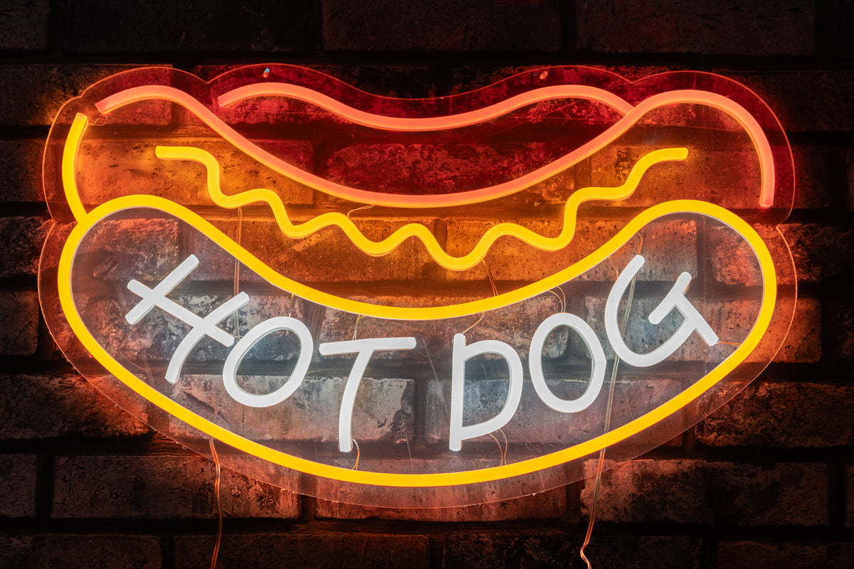 DEXLO Hotdog Neon style LED light up sign