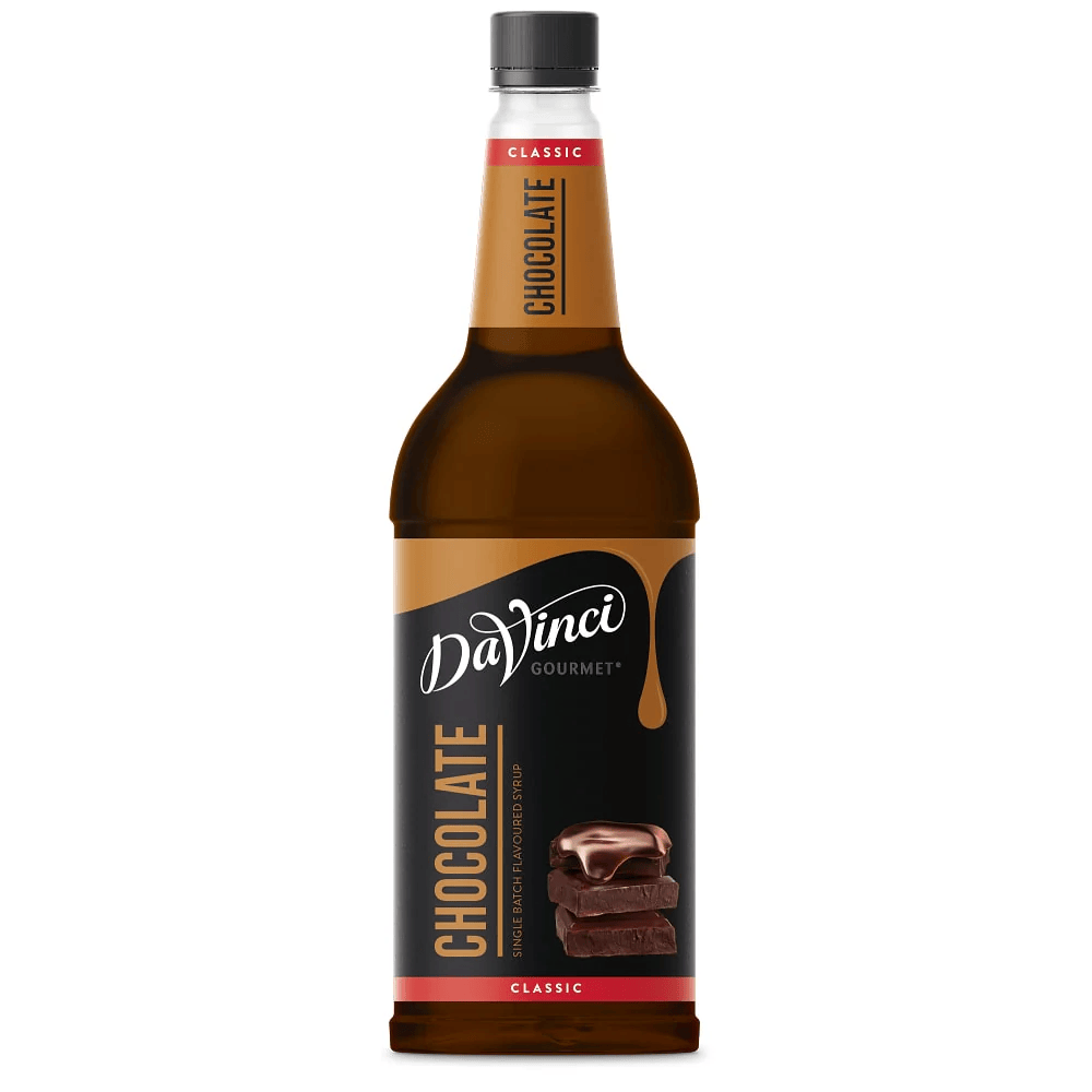 Chocolate Syrup 1L smooth rich flavour for coffee, hot chocolate, and lattes, case of 6 bottles