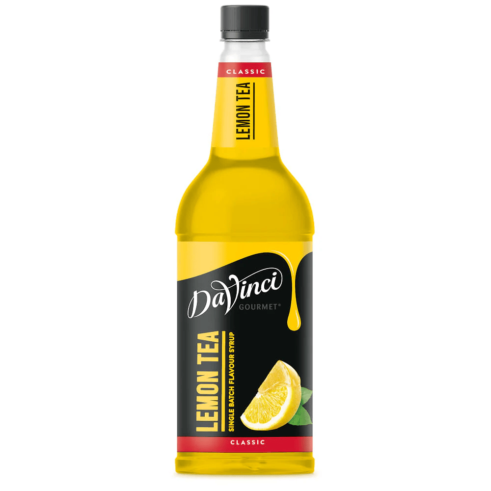 Lemon Tea Syrup 1L – refreshing citrus flavouring for tea, coffee, and hot drinks, case of 6 bottles