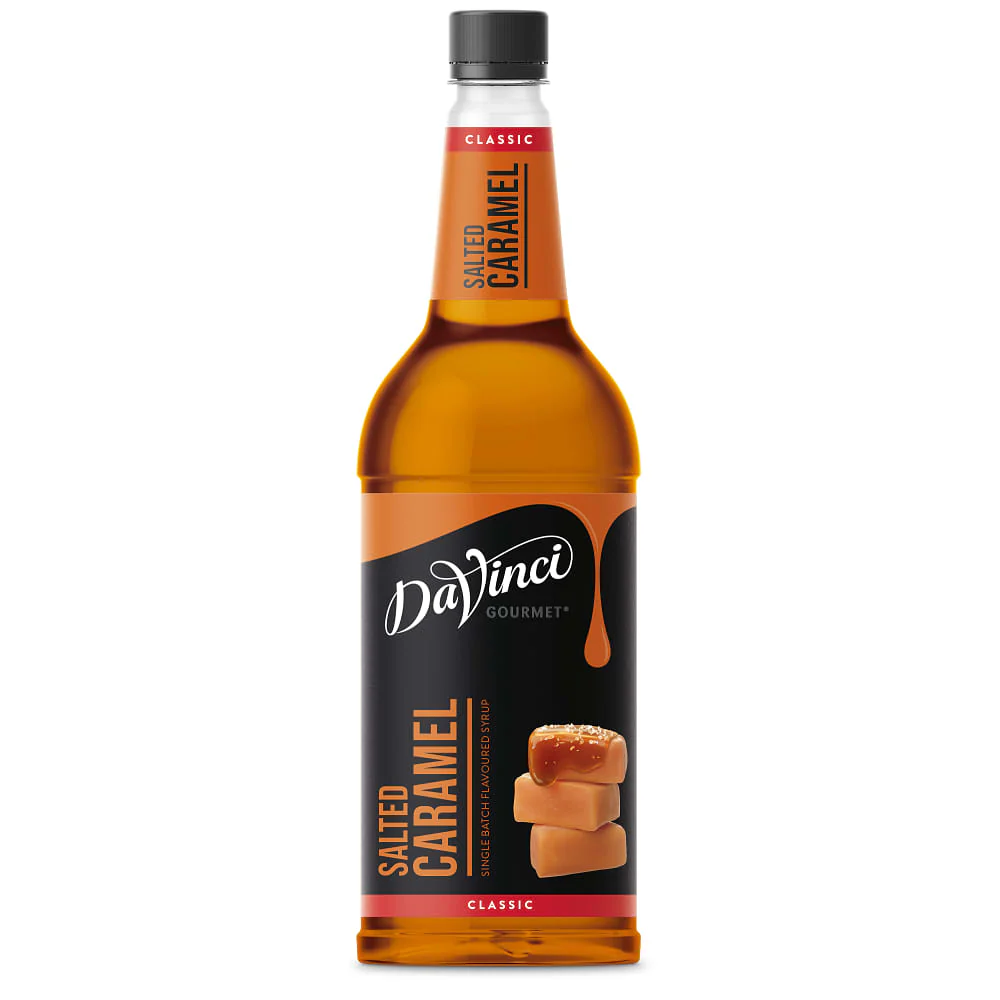 1L Butterscotch Syrup bottle for hot drinks and coffee, rich buttery flavour, no artificial colours, case of 6