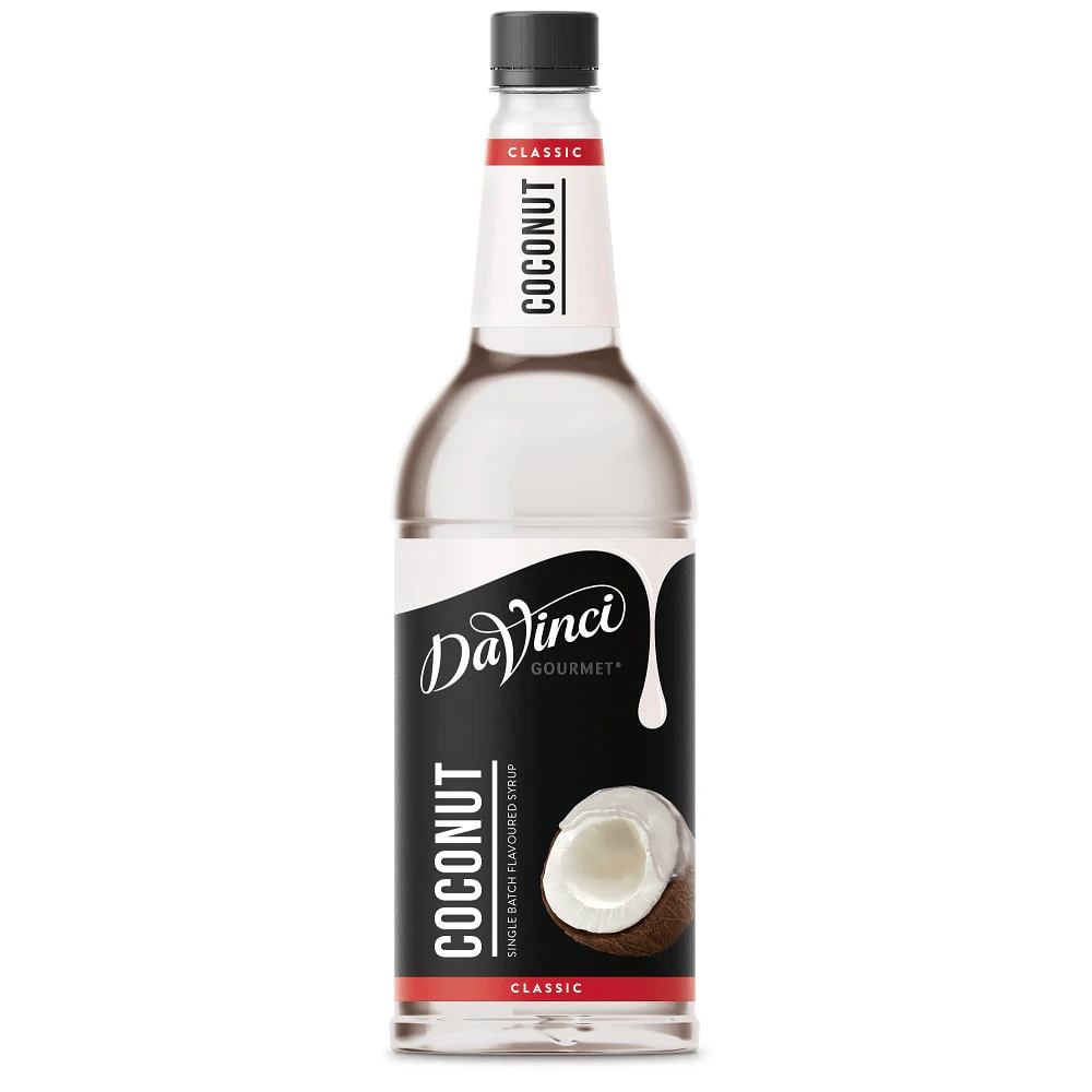 1L bottle of classic coconut syrup for drinks