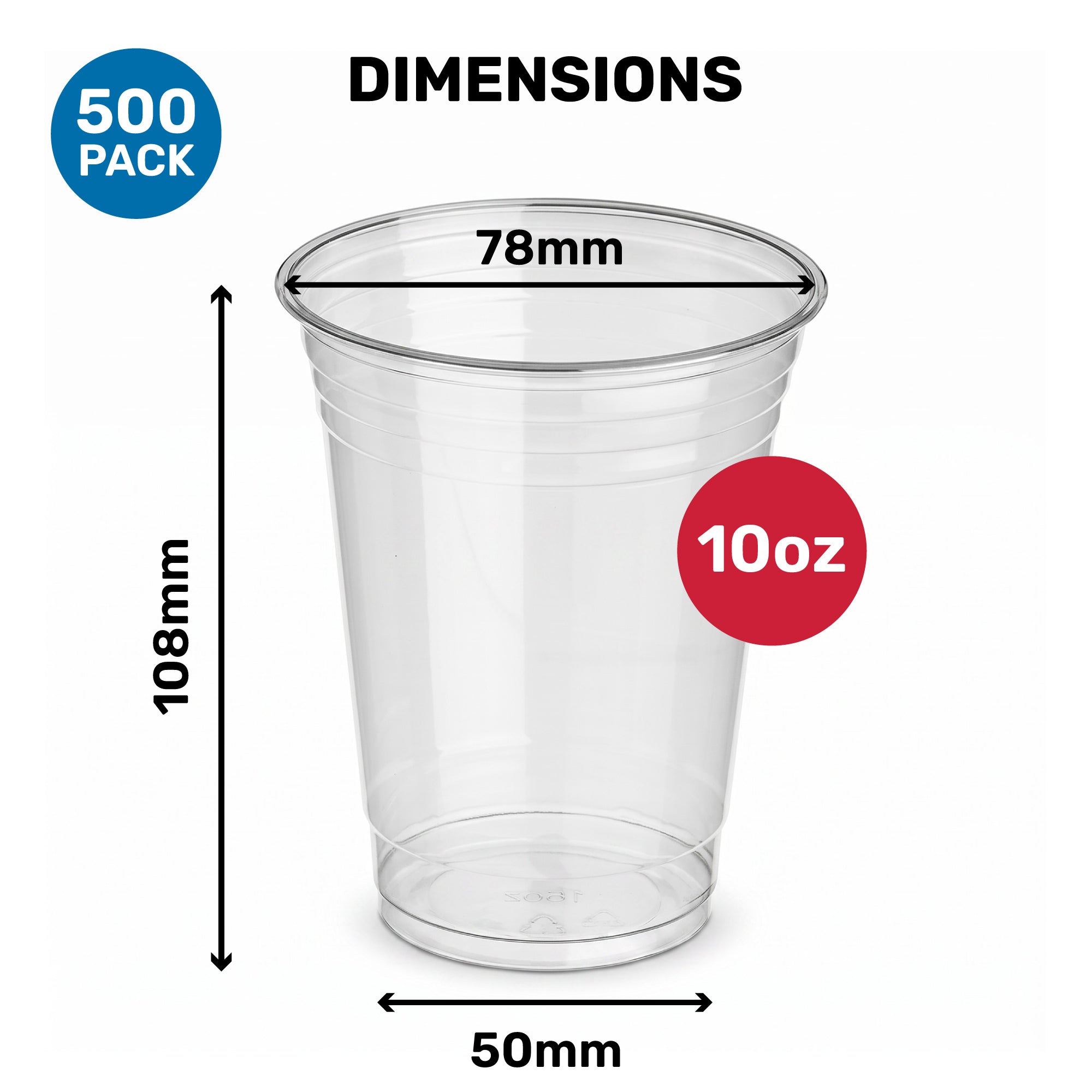DEXLO 10oz Slush Cups 78mm - Pack of 500