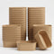 DEXLO 1000ml Rectangular Kraft Bowls - Pack of 300
