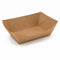 DEXLO Large Brown Cardboard Food Trays - Pack of 500