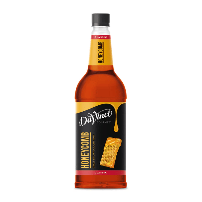 Honey syrup bottle – sweet flavouring for coffee, tea, hot drinks and specialty beverages”