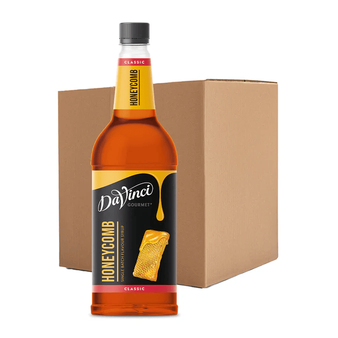 Honey syrup bottle – sweet flavouring for coffee, tea, hot drinks and specialty beverages