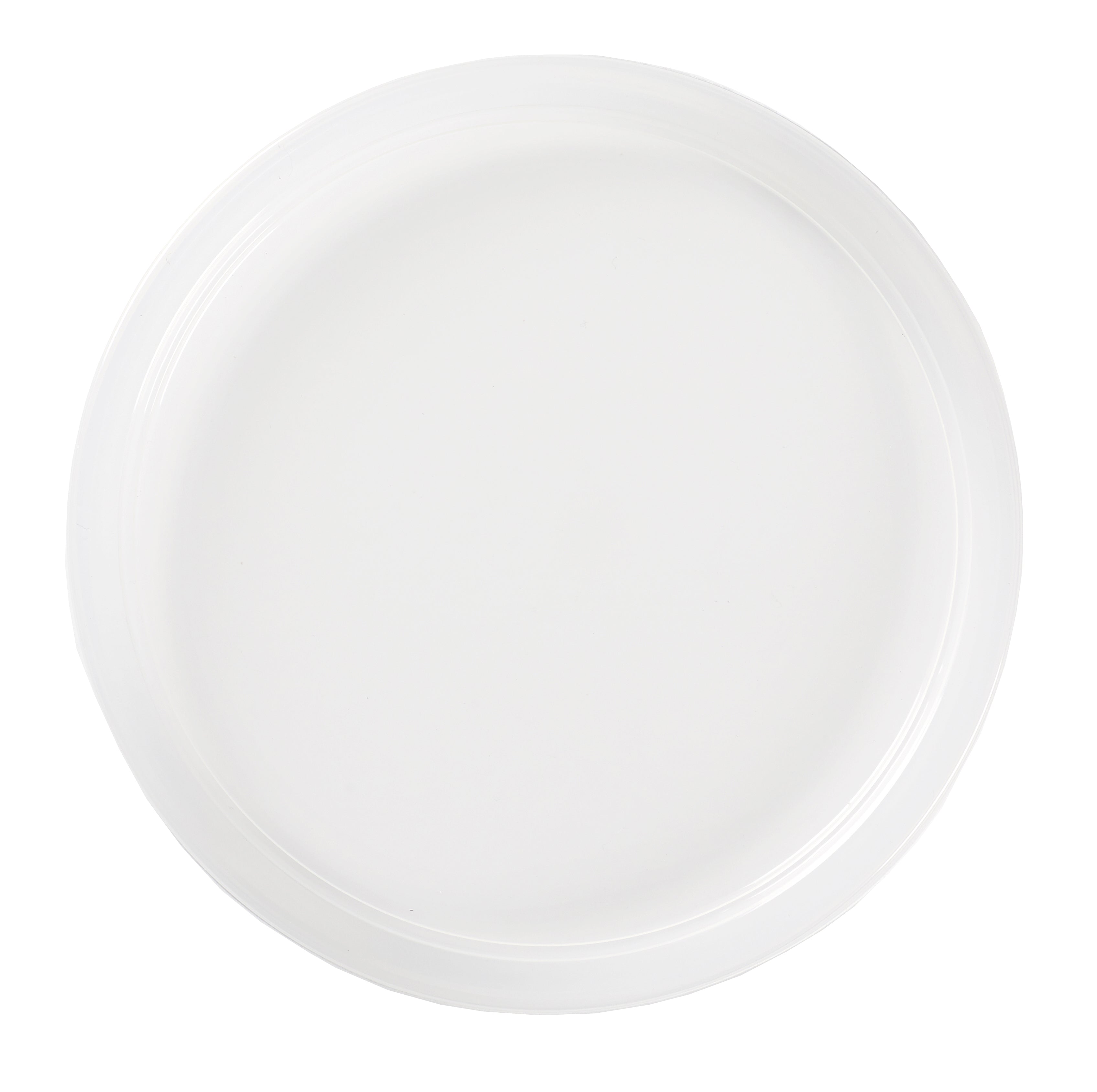 A plain white circular lid.