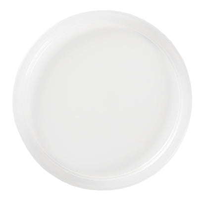 A plain white circular lid.