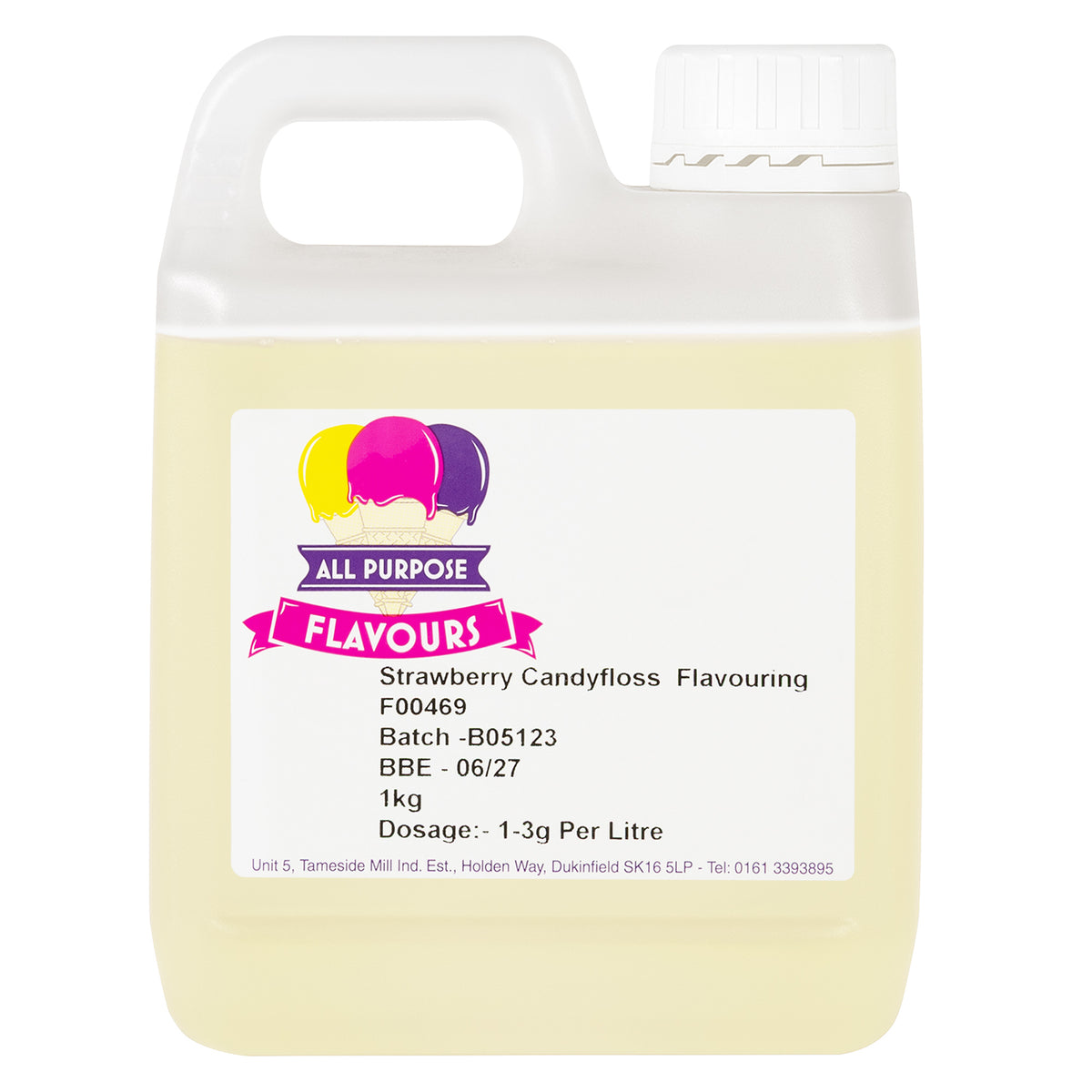 All Purpose Flavours Strawberry Candyfloss Colour and Flavour 1kg