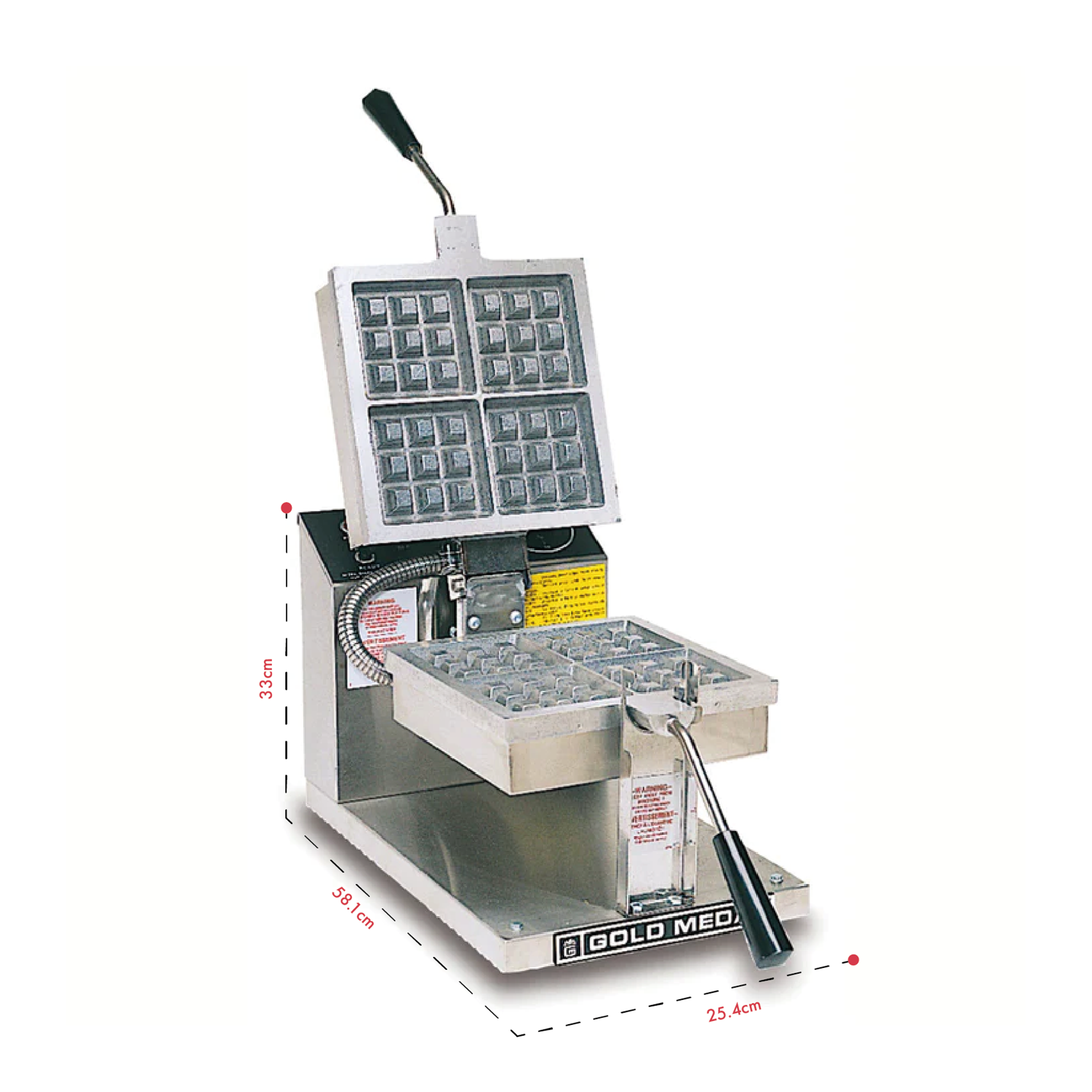 Gold Medal Four-Square Belgian Waffle Maker