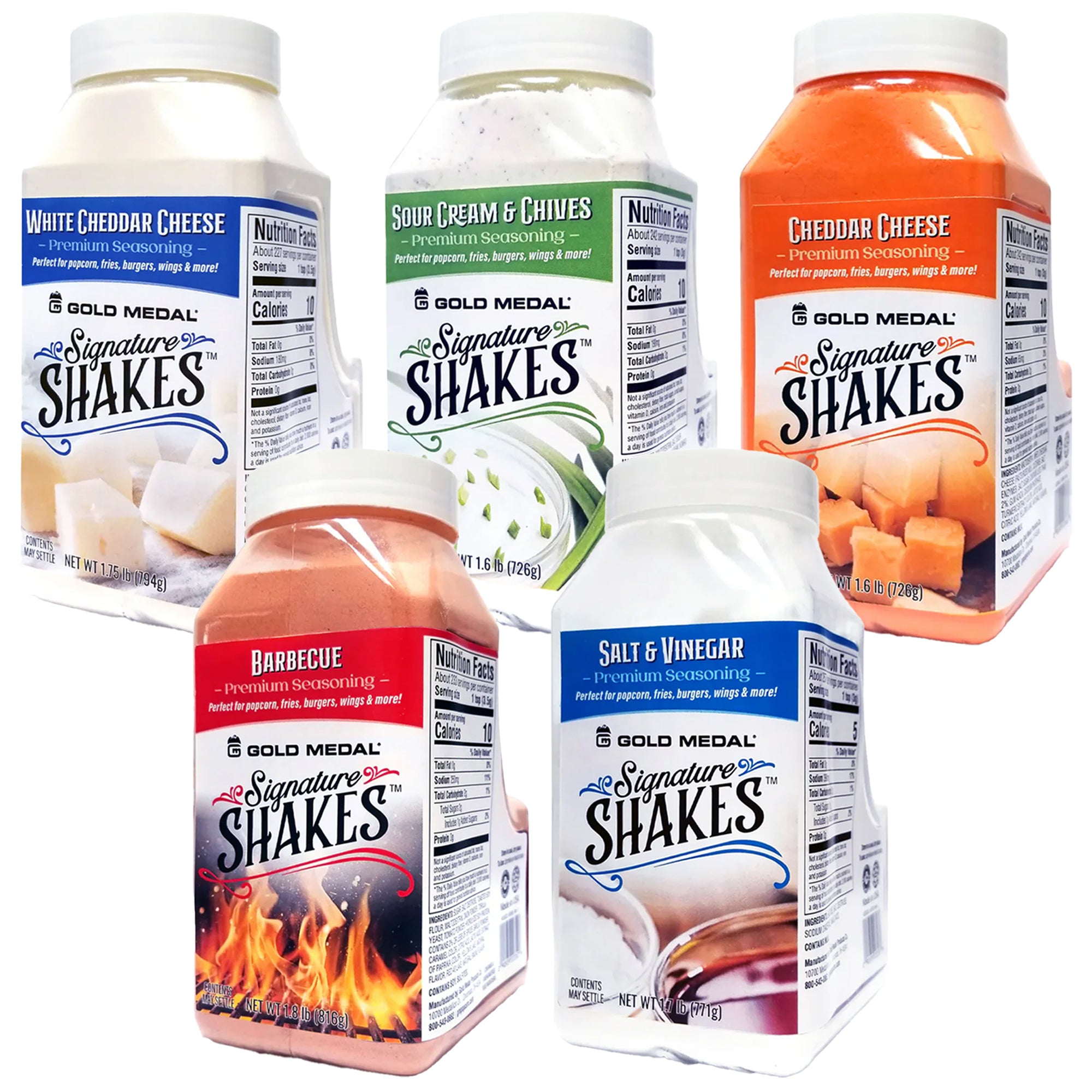 Gold Medal Signature Shakes Seasoning Bottles