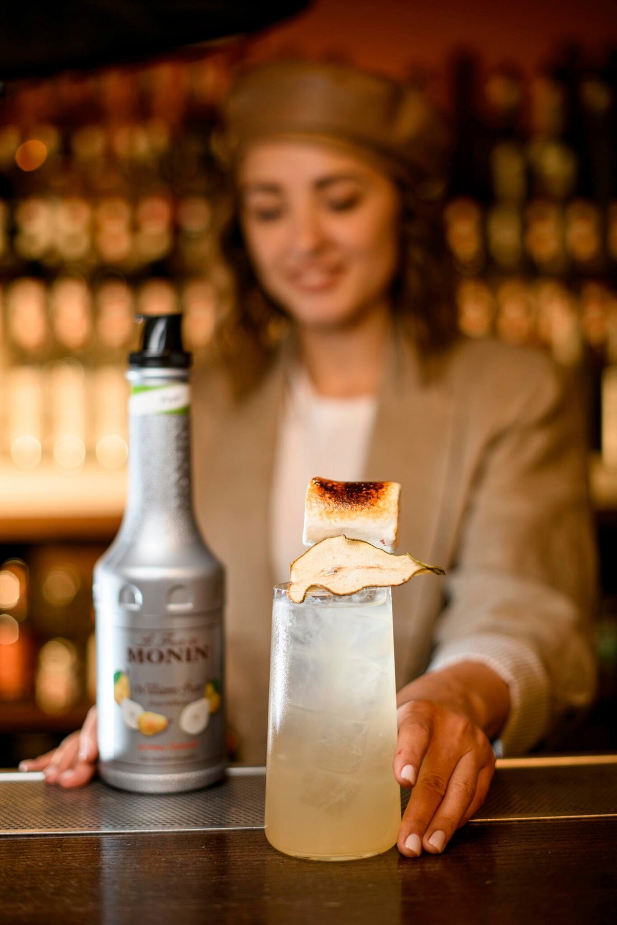 Monin Pear Puree Syrup 1ltr