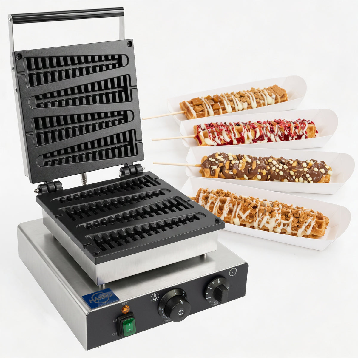 HAXRO Lolly Waffle Maker "Pine Tree" Commercial Waffle Machine