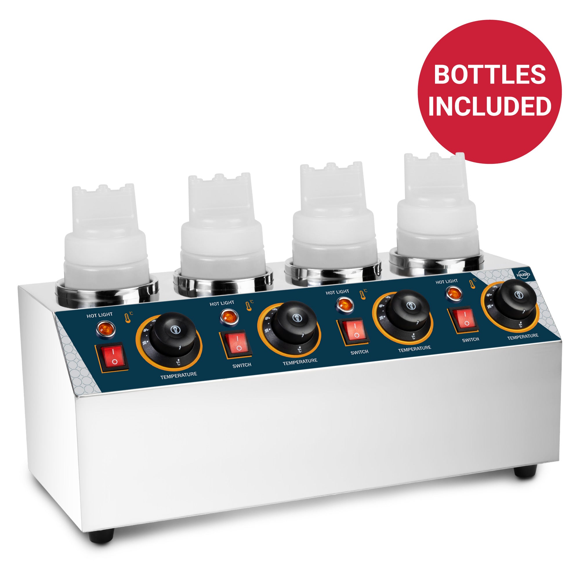 HAXRO 4 Compartment Bottle Sauce Warmer