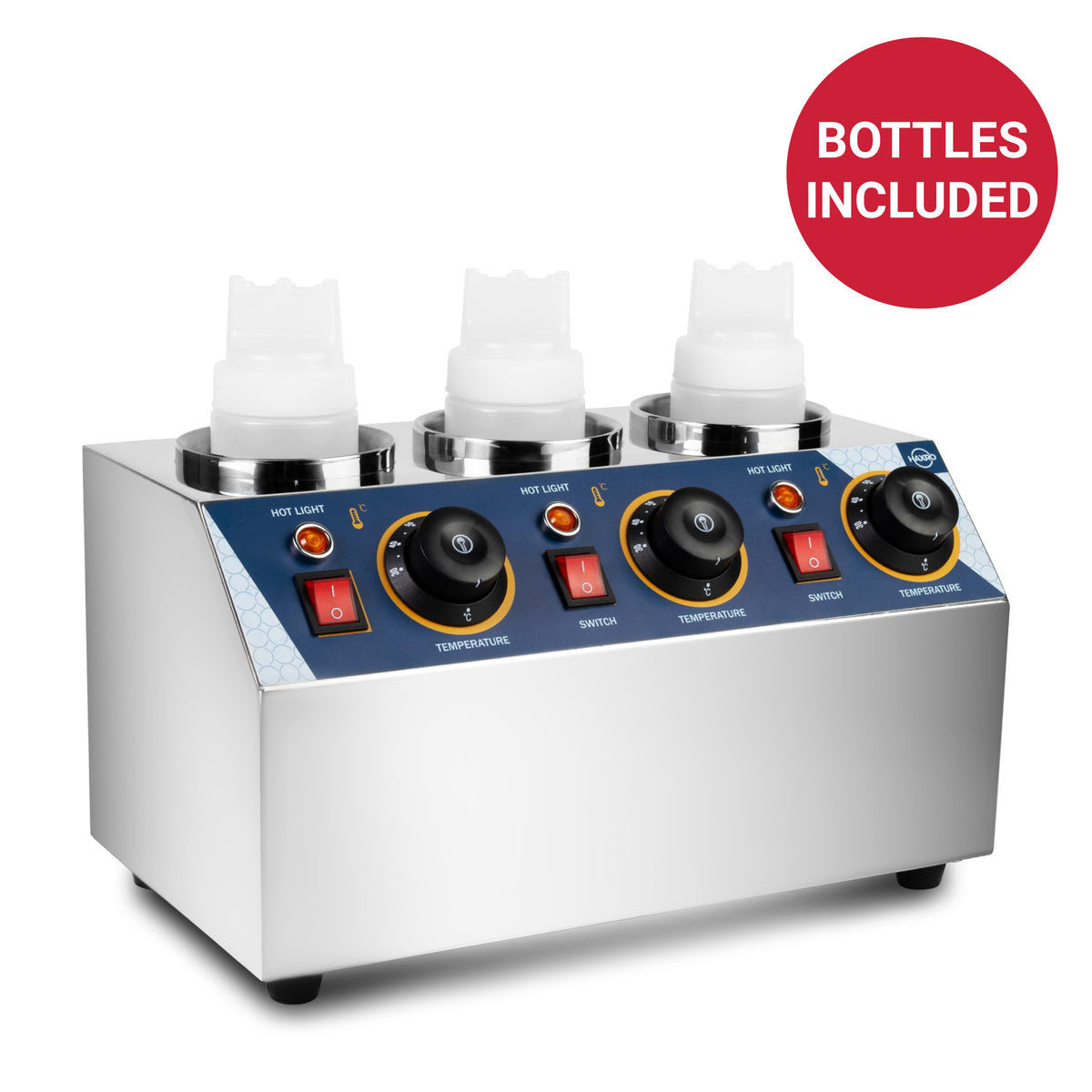 HAXRO 3 Compartment Bottle Sauce Warmer