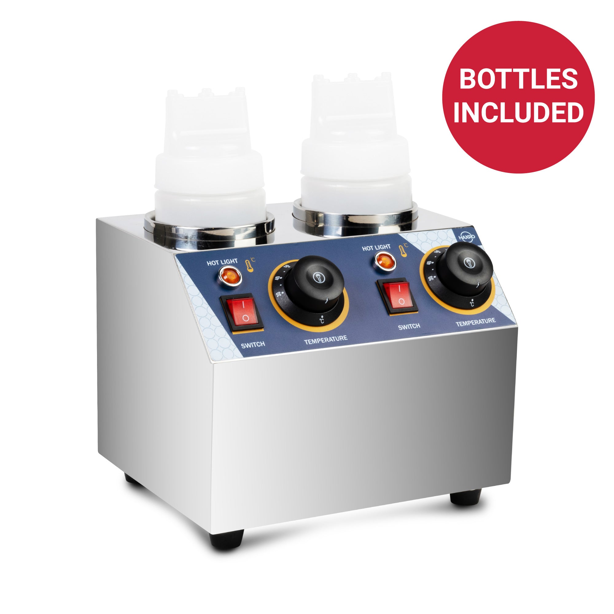 HAXRO 2 Compartment Bottle Sauce Warmer