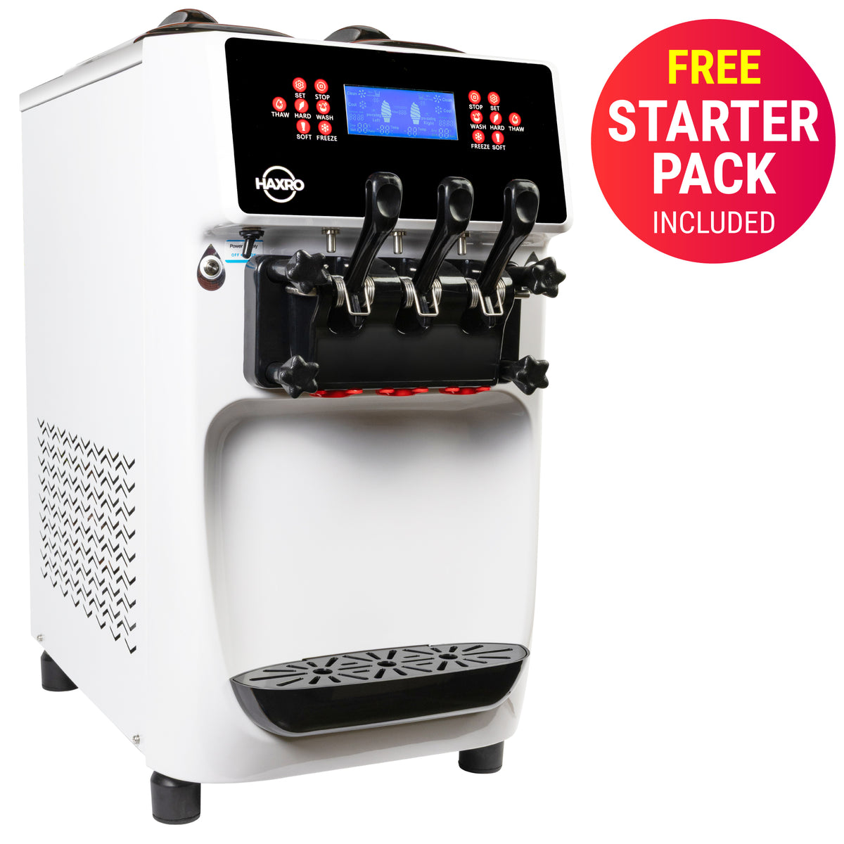 HAXRO Triple Soft Serve Ice Cream Machine 6L × 3