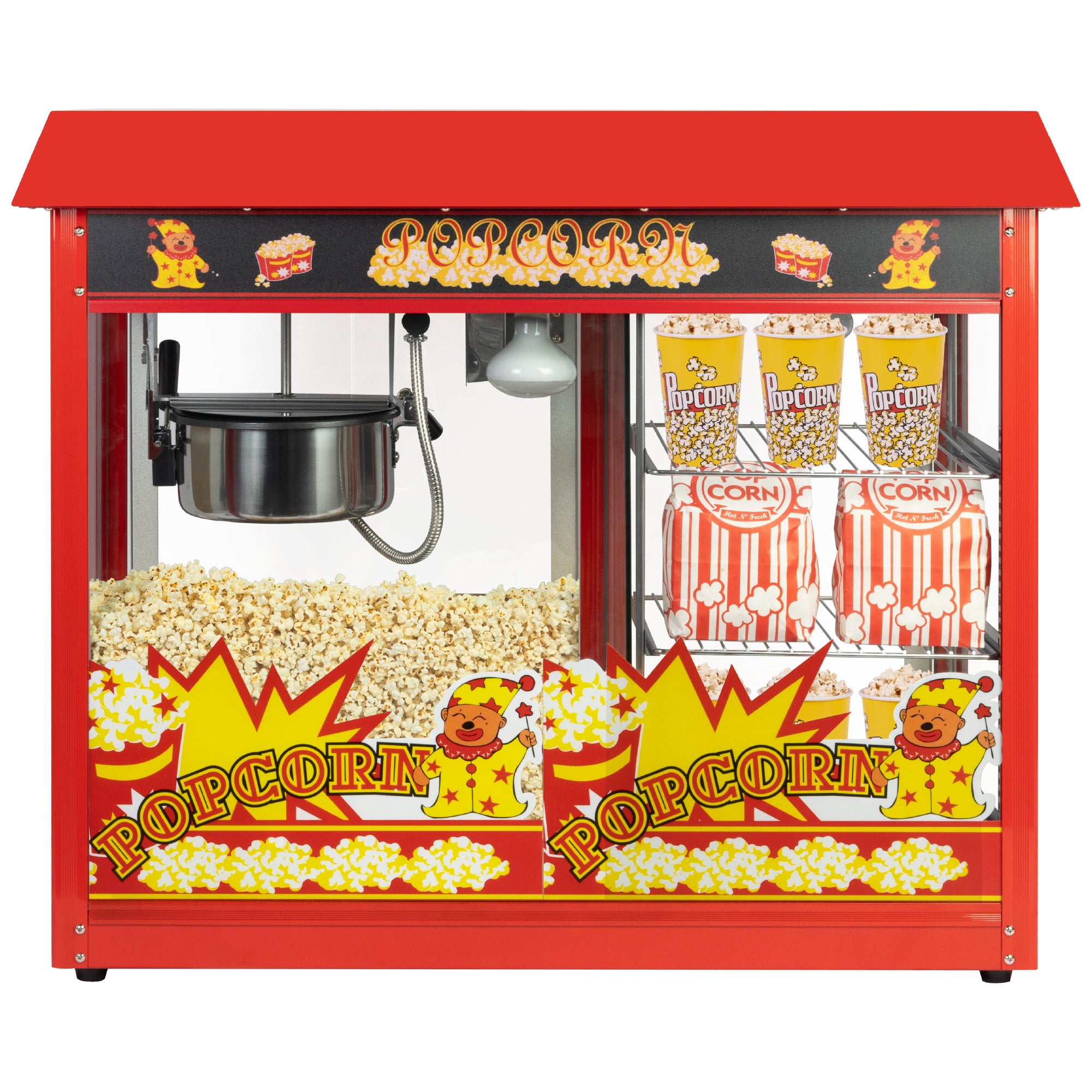 HAXRO Popcorn Machine With 2 Shelves- 8oz