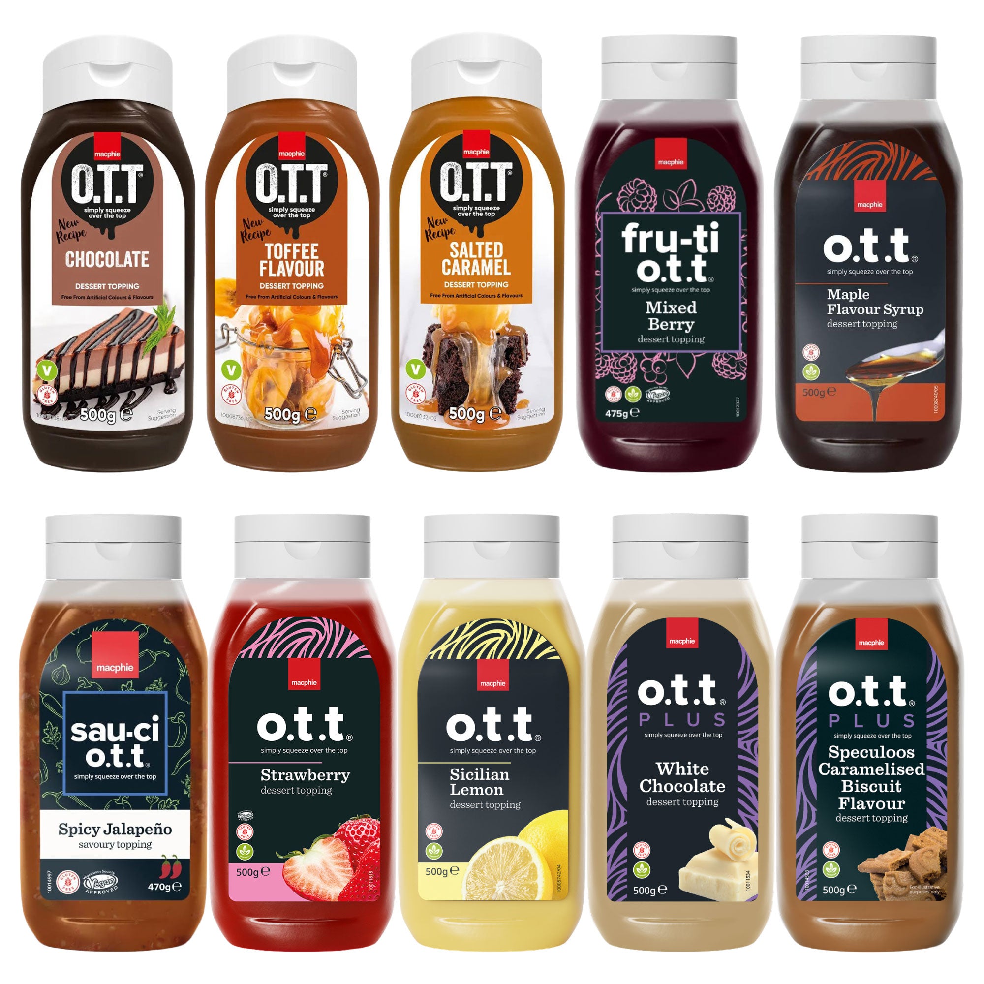 Macphie O.T.T Dessert Topping Sauces 500g