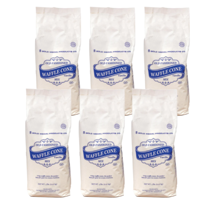Bag of Old-Fashioned Waffle Cone Mix (#8209), ideal for making crisp, sweet waffle cones—just add water.
