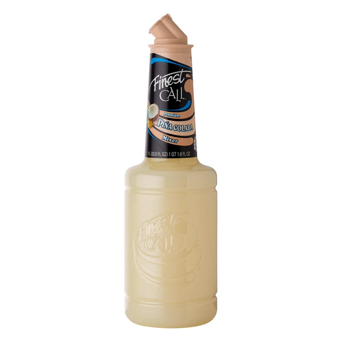 Finest Call Piña Colada Mixer 1 L bottle creamy blend of coconut and pineapple flavours, perfect for making classic Piña Colada cocktails and tropical drinks in bars, cafés, and restaurants.