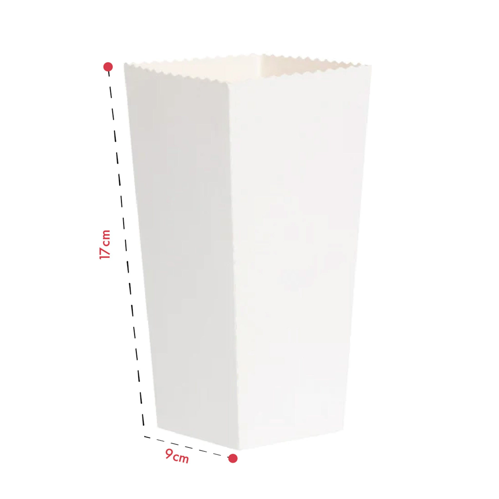 DEXLO 1oz Plain White Popcorn Scoop Boxes