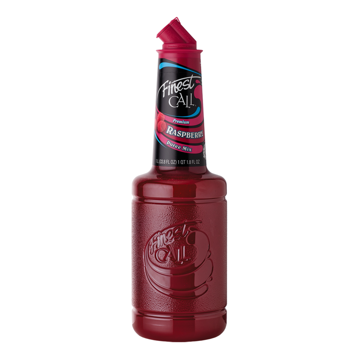 Finest Call Raspberry Puree Mix 1 L bottle rich, vibrant raspberry puree ideal for cocktails, mocktails, smoothies, and dessert toppings in bars, cafés, and restaurants.
