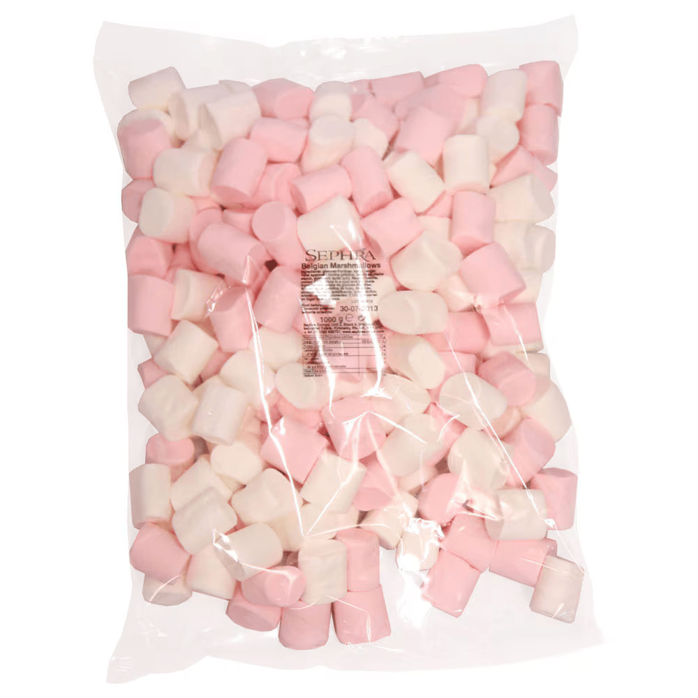 Sephra Mini Marshmallows – fluffy, vanilla-flavored marshmallows ideal for hot chocolate, desserts, baking, and snacking.