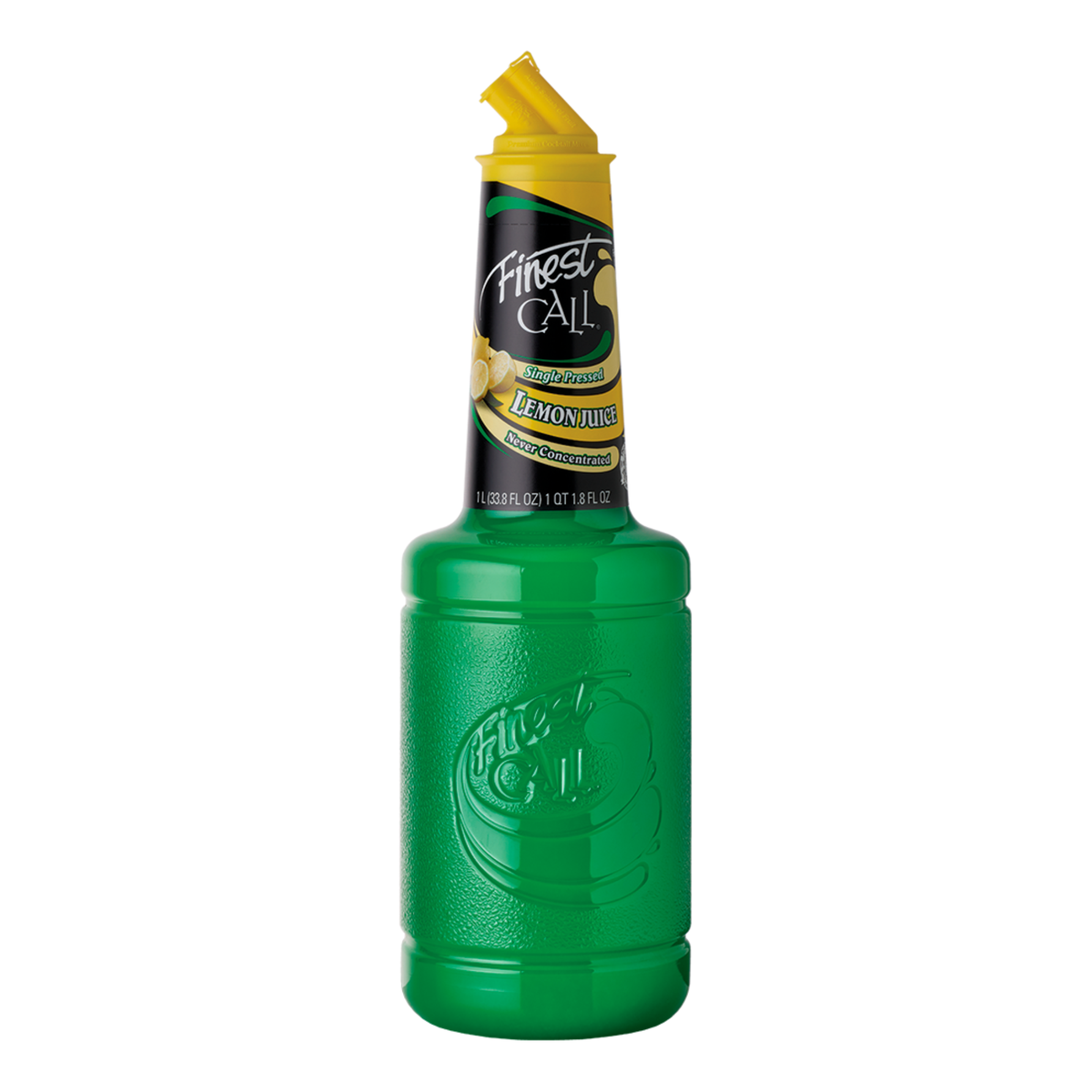 Finest Call Single Pressed Lemon Juice 1 L bottle – premium lemon juice made from single-pressed lemons, perfect for cocktails, mocktails, cooking, and baking in professional bars, cafés, and kitchens.