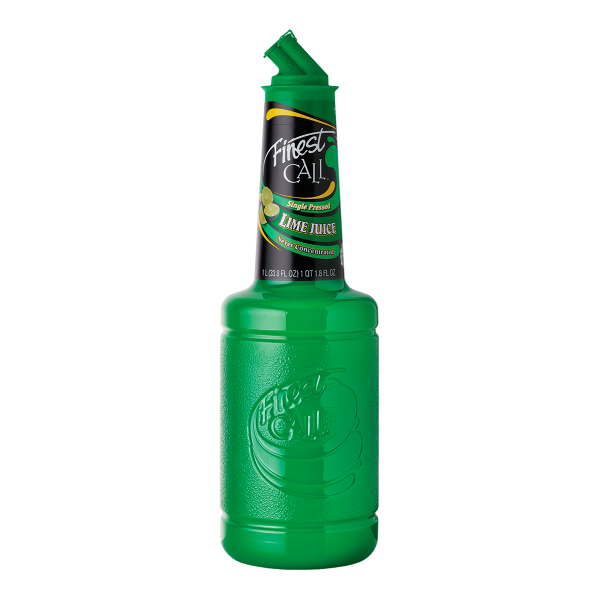 Finest Call Single Pressed Lime Juice 1 L bottle – high-quality lime juice made from single-pressed limes, ideal for cocktails, mocktails, marinades, and culinary use in bars, cafés, and restaurants.