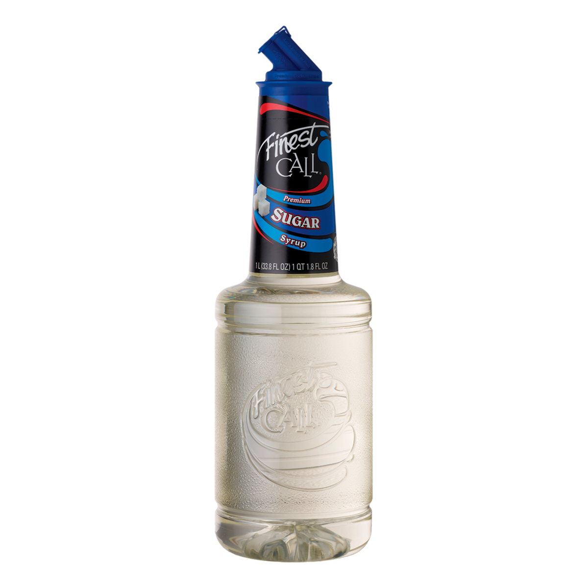 Finest Call Sugar Syrup 1 L bottle premium liquid sweetener for cocktails, mocktails, coffee, and other beverages, perfect for professional bar and café use.