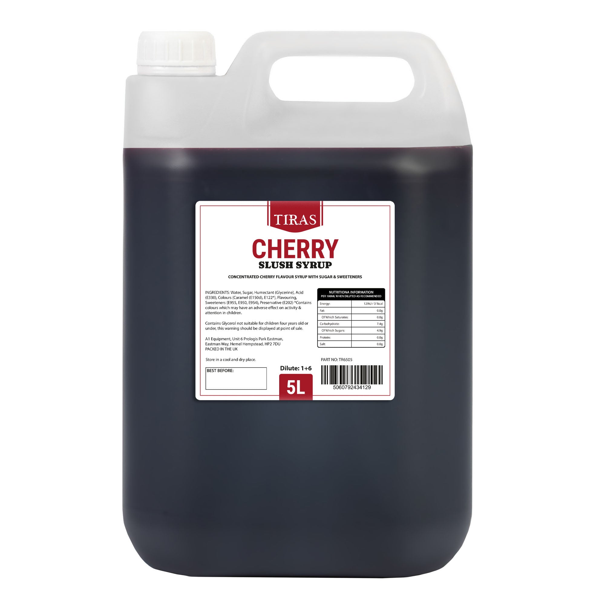 Tiras Cherry Slush Syrup 5 Litre