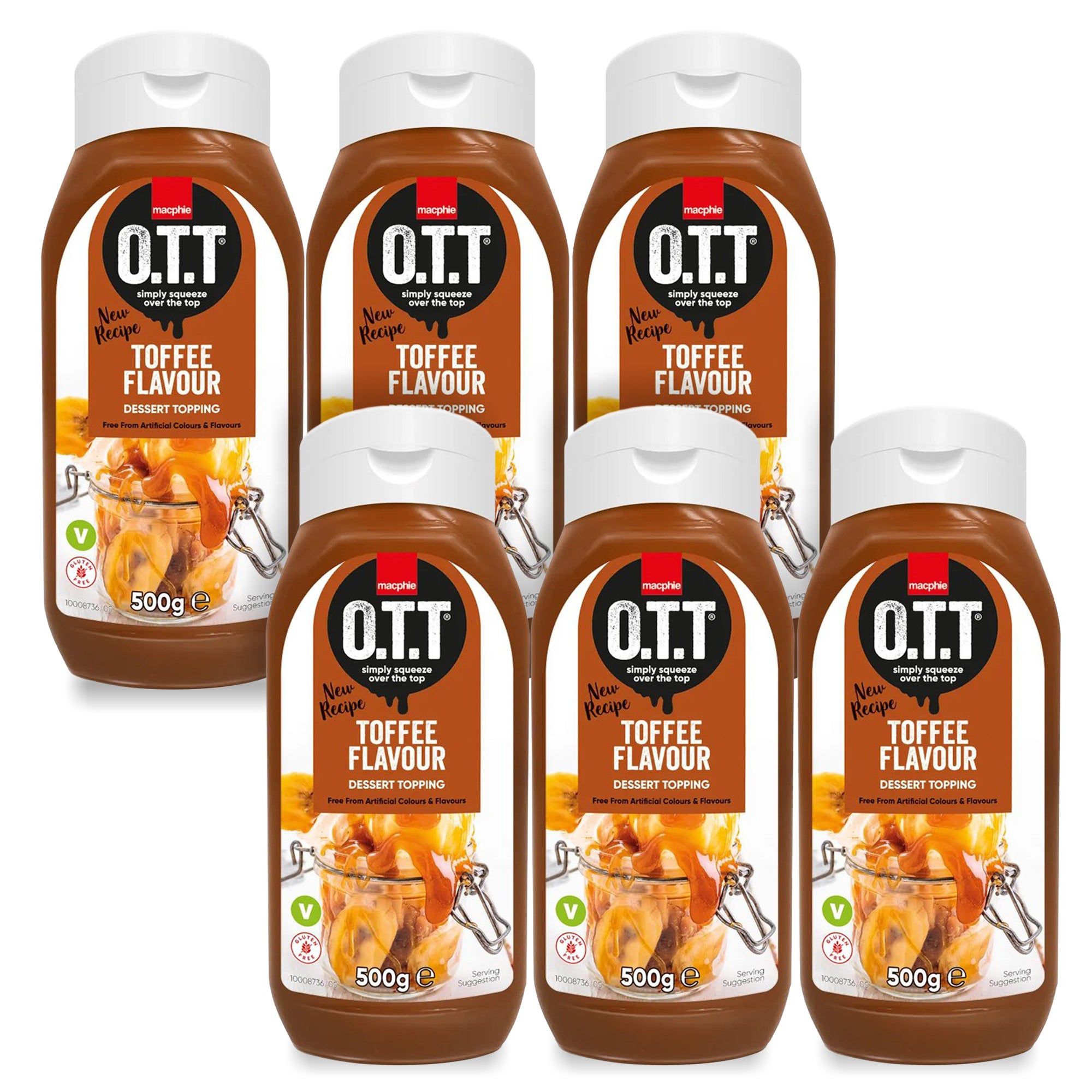Squeezy bottle of dessert sauce with eco-friendly packaging, ideal for topping ice cream, waffles, pancakes, and more.