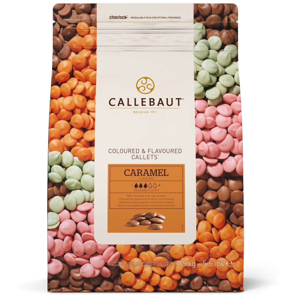 CALLEBAUT Milk Chocolate Caramel Callets 2.5KG