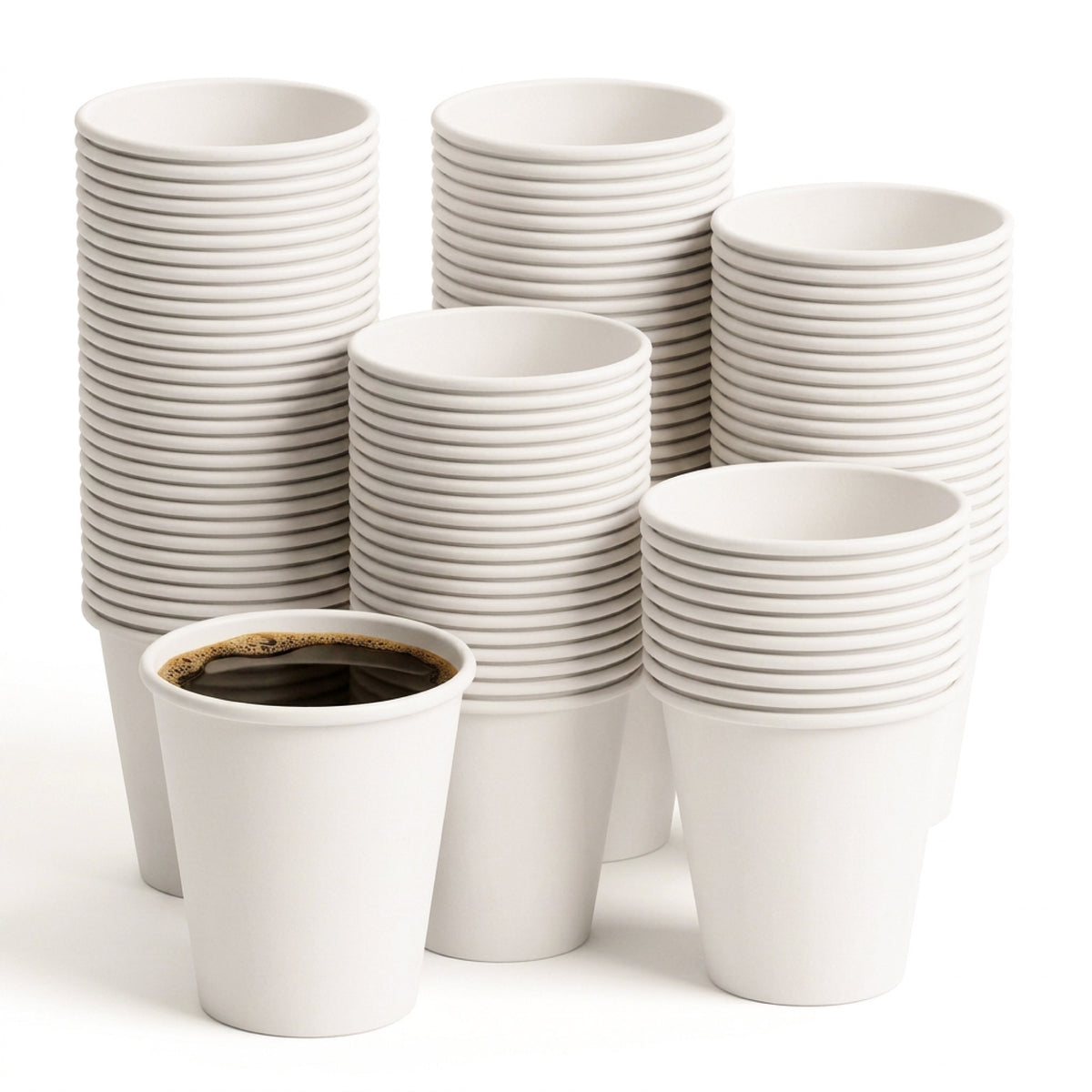 DEXLO 8oz Single Wall Paper Cups White - Pack of 500