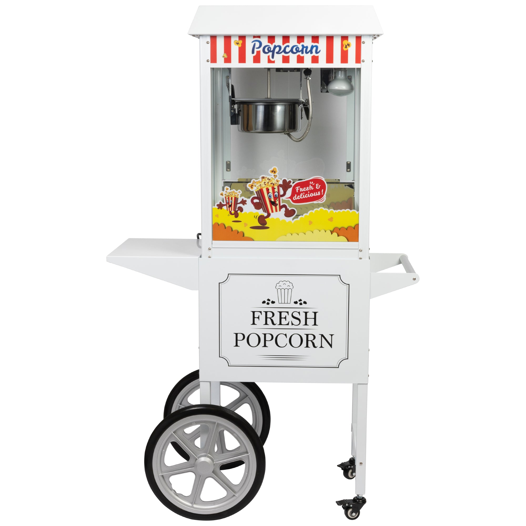 HAXRO Popcorn Machine & Cart 8oz - White
