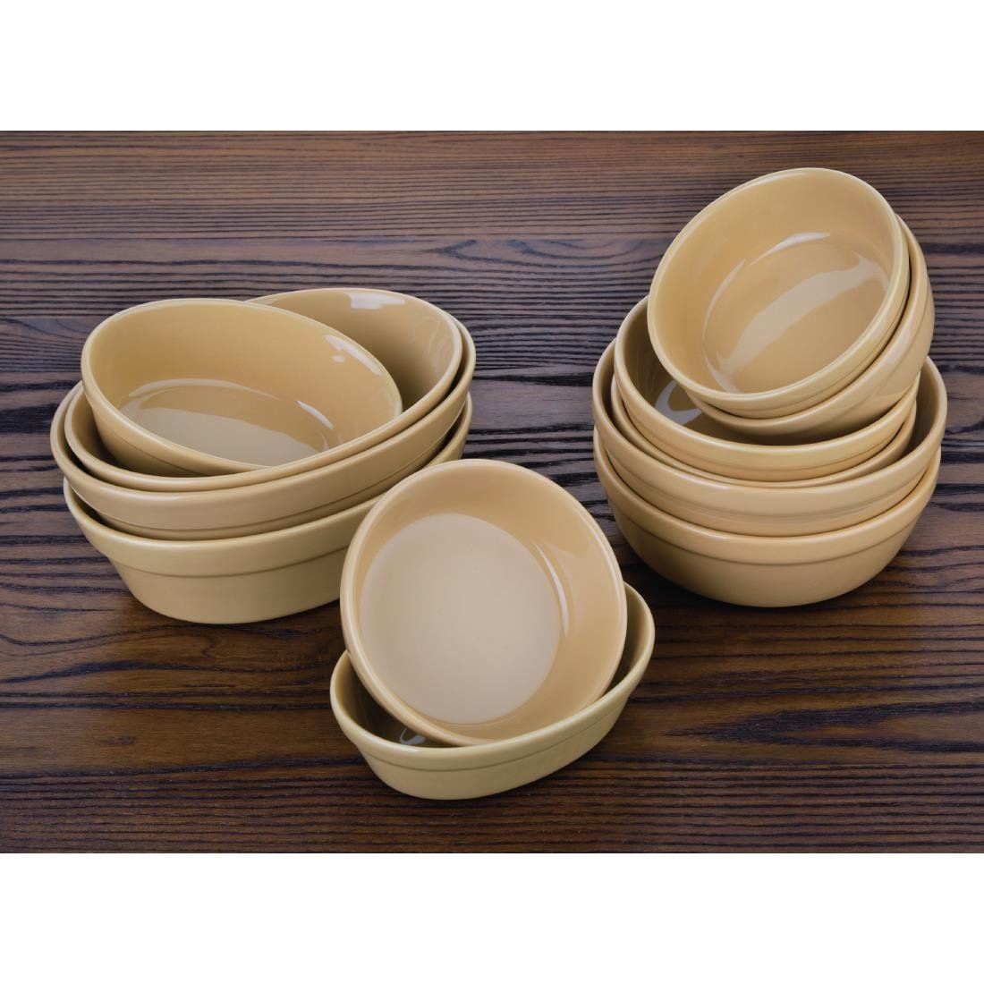 Olympia Stoneware Round Pie Bowls 137mm (6 pack)