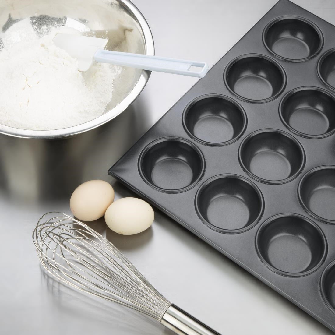 Vogue Aluminium Non-Stick Muffin Tray 24 Cup