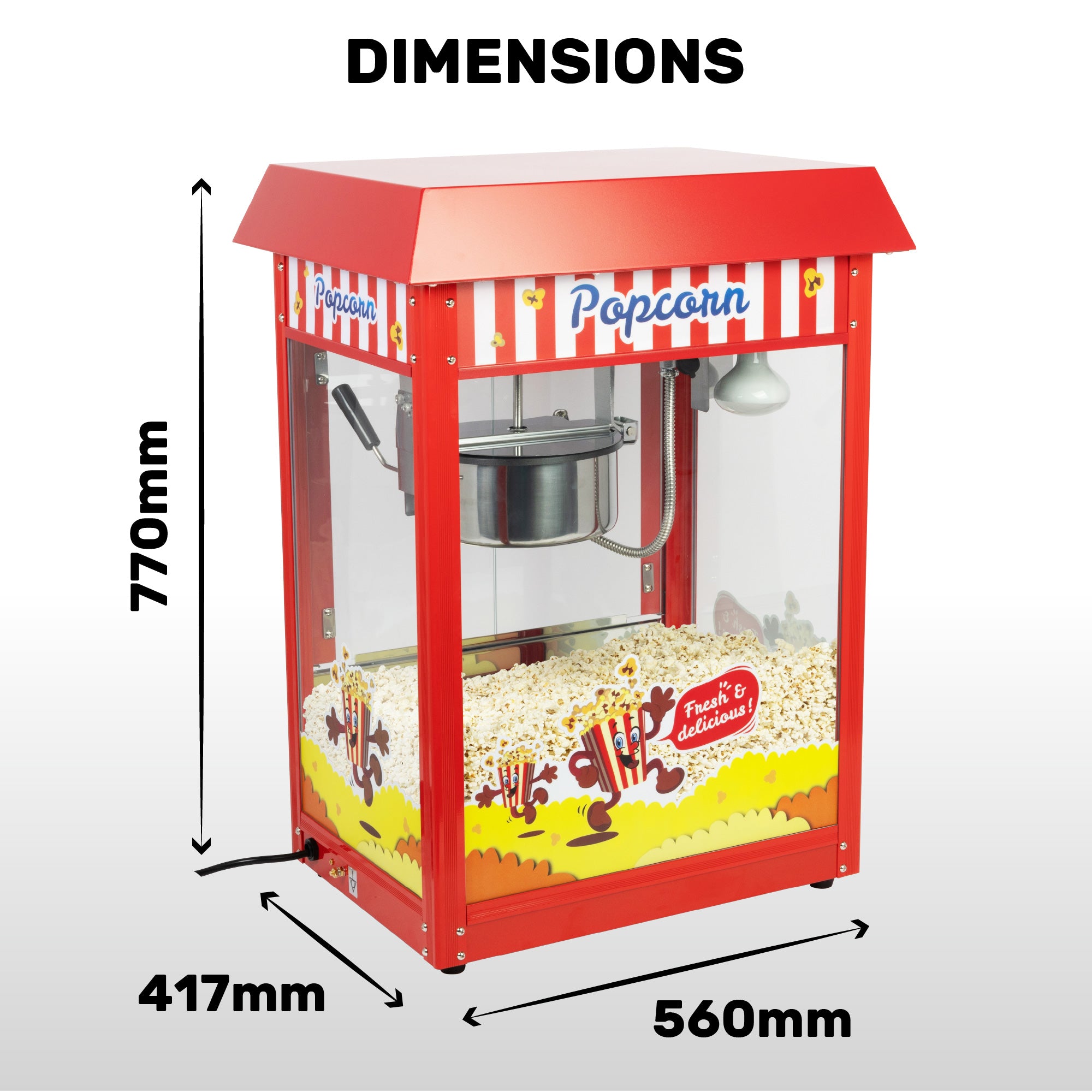 HAXRO Popcorn Machine 8oz Red